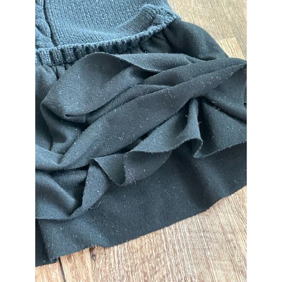 Cherokee girls Black metallic knit sweater dress 4T ruffles - Picture 4 of 9